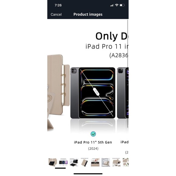 iPad Case Magnetic Beige New For iPad Pro 11” - Picture 6 of 10